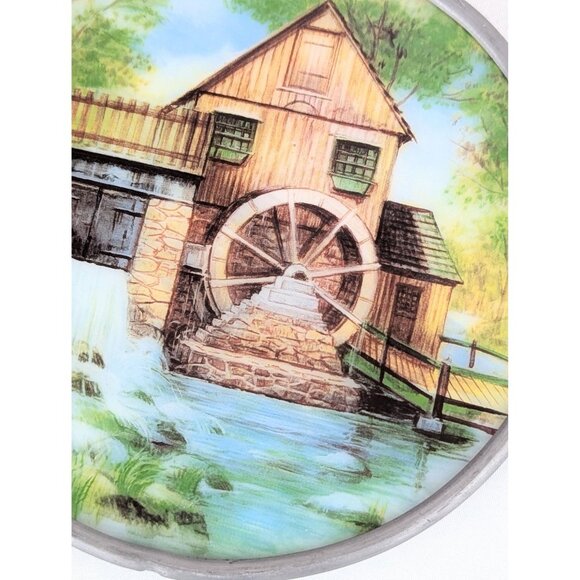 Vintage Slag Glass Windmill Sun Catcher Window Hanging Rustic Country Farmhouse - Picture 3 of 8